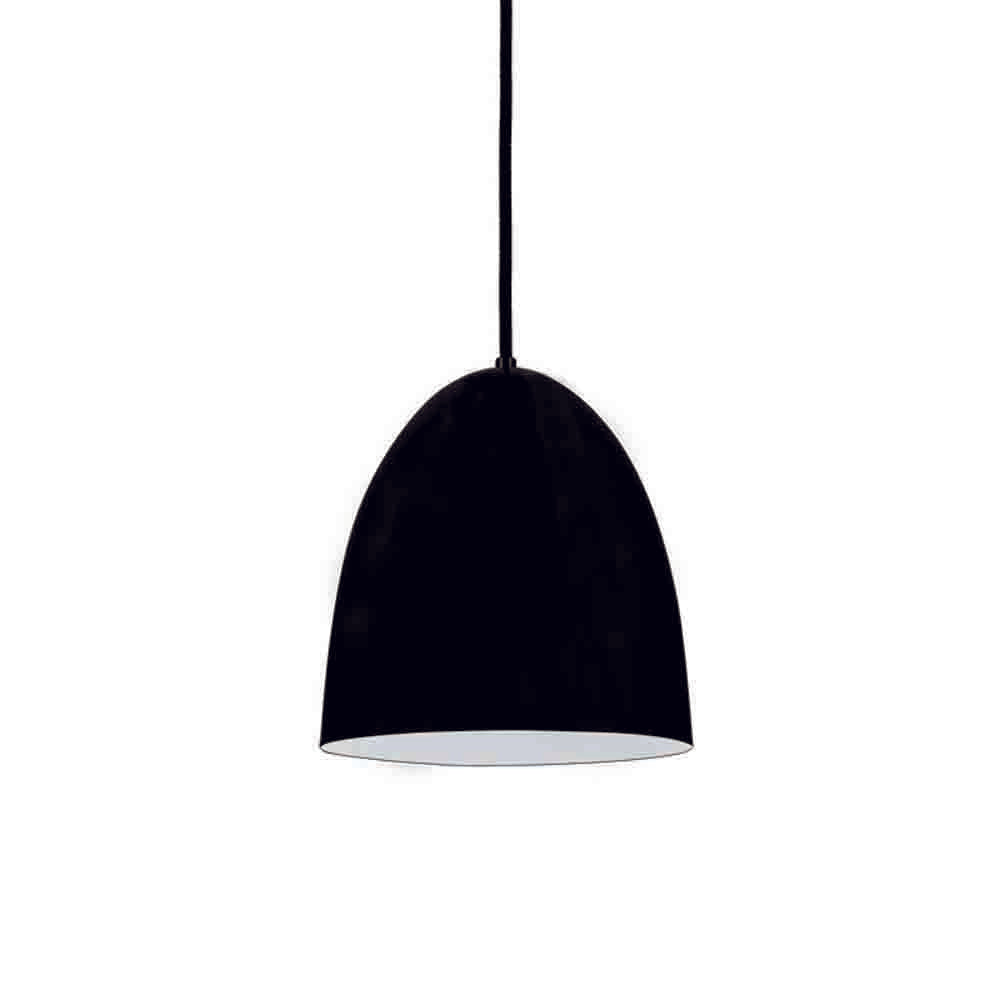 Spazio Hype Small Aluminium Dome 60W Pendant - Black