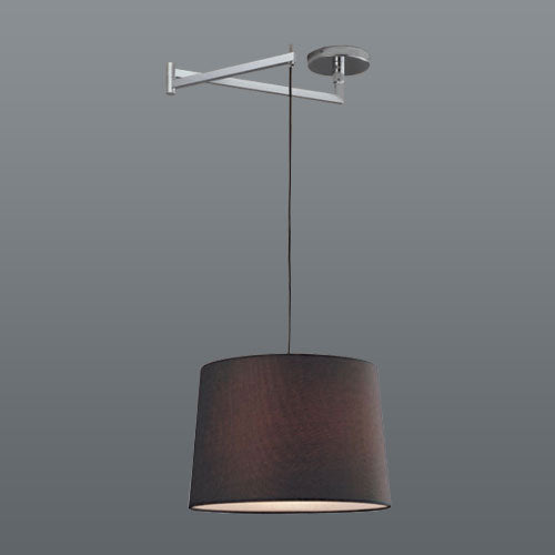 Spazio Swing 60W Metal Pendant With Adjustable Arm - Black