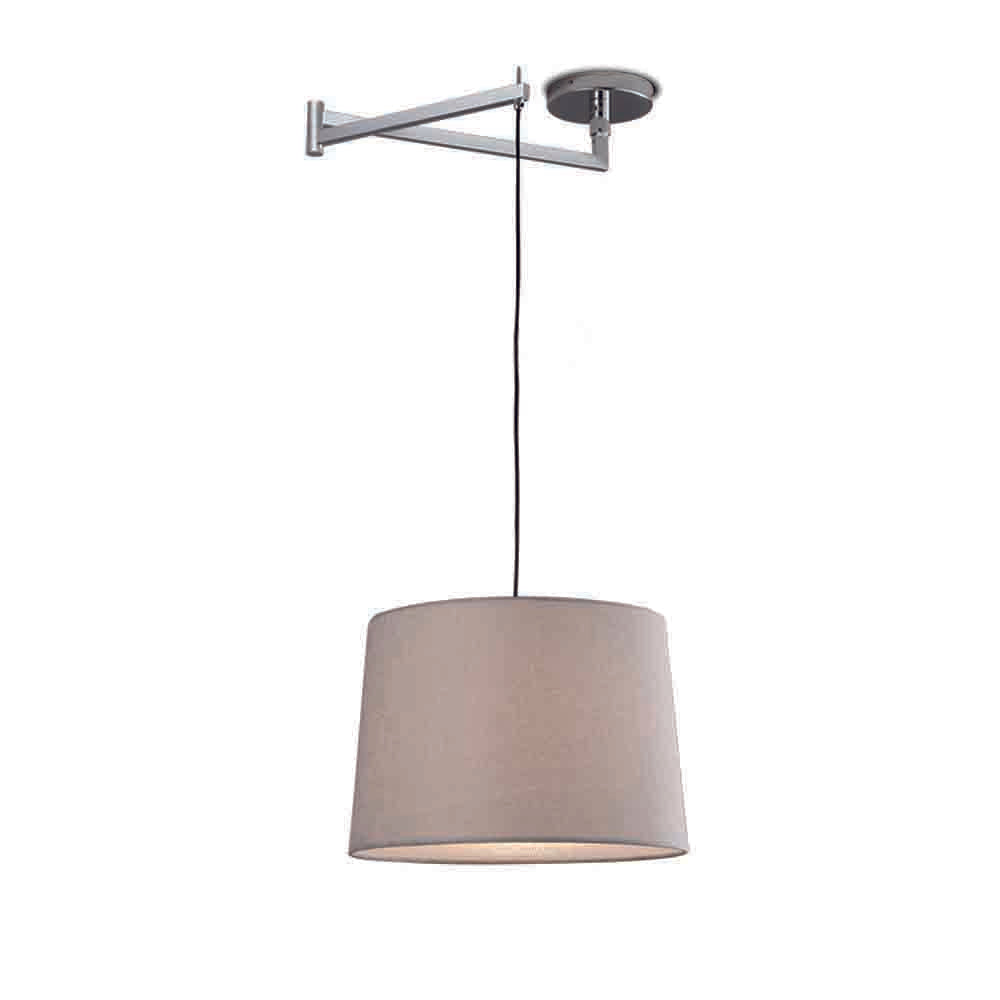 Spazio Swing 60W Metal Pendant With Adjustable Arm - White