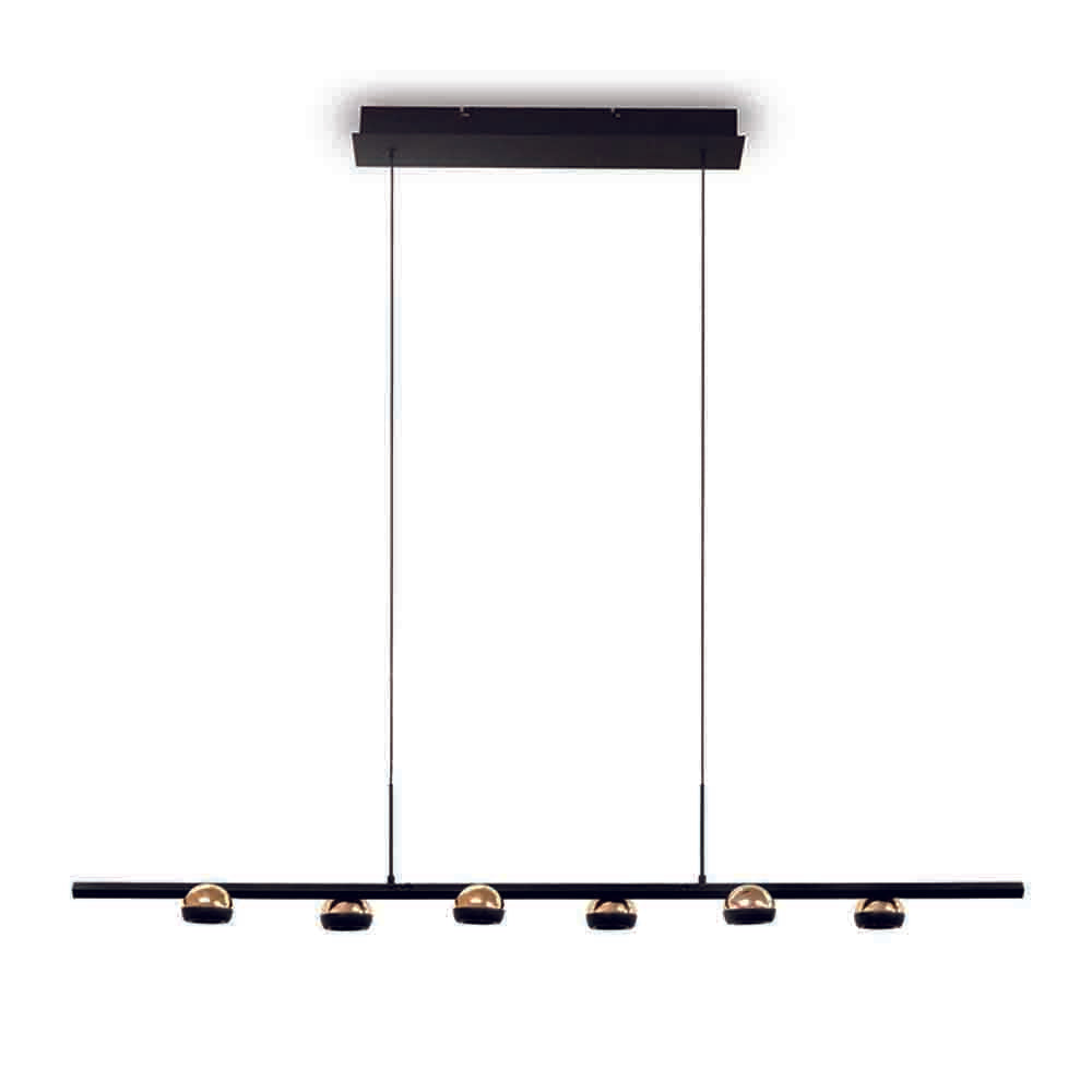 Spazio Marrakesh 6 Light 30W 3000lm Warm White Pendant - Black