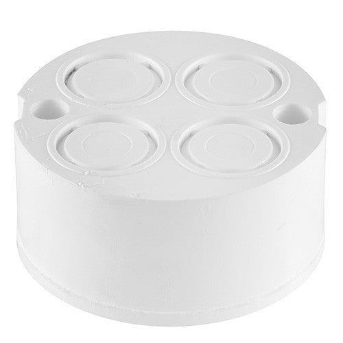 PVC Round Box 4 Knock-Out Holes - 20mm