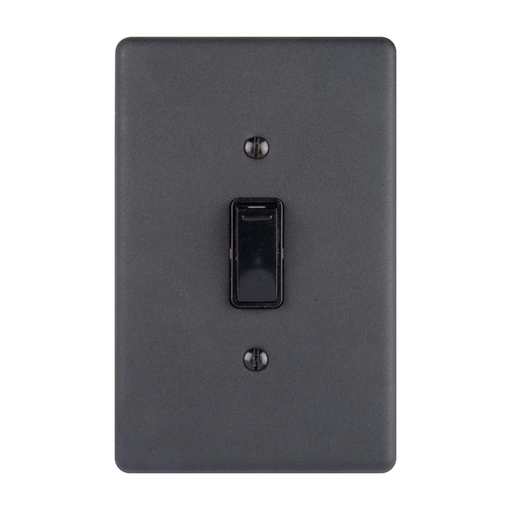 Lesco 1 Lever 2-Way Light Switch 4 x 2 - Matt Black