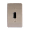 Lesco Stainless Steel 1 Lever 1-Way Light Switch 4 x 2 - Black