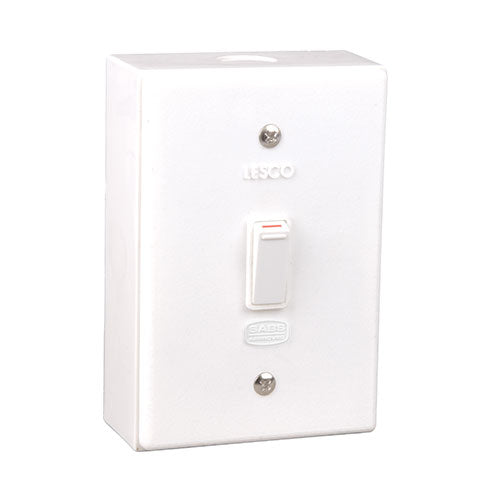 Lesco LSS 1 Lever 1 Way Surface Mount Switch 2 x 4 - Shrink Wrapped