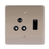 Lesco Stainless Steel RSA Socket 4x4 - Black Switch