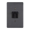 Lesco Matt Black 2 Lever 2 Way Light Switch 4 x 2