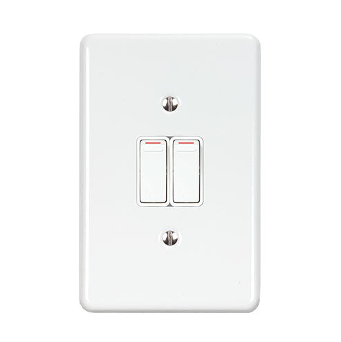 Lesco Steel 2 Lever 1-Way Light Switch 4 x 2