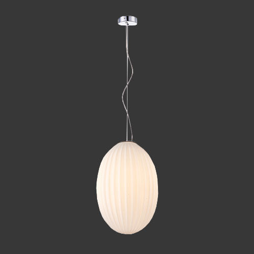 K. Light Marilyn Large Glass Pendant - Opal / White