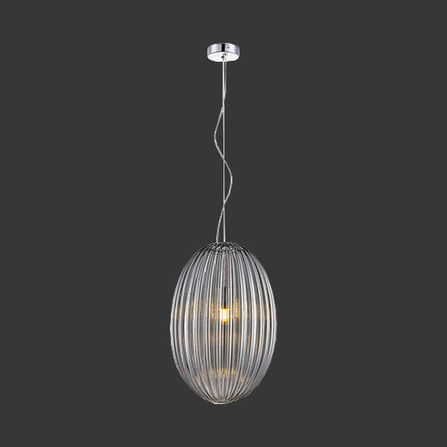 K. Light Marilyn Large Glass Pendant - Smoke / White