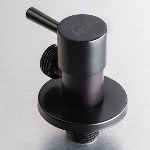 GIO Quarter Turn  Round 15x15 Angle Valve - Matt Black