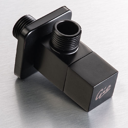 GIO Quarter Turn Square 15x15 Angle Valve - Matt Black