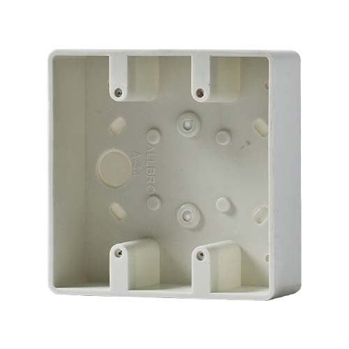 Allbro Double Surface Mount Socket Outlet Box - 4 x 4