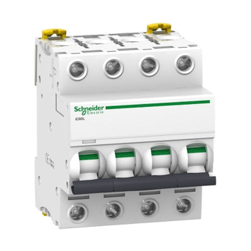 Schneider Acti 9 iC60L DIN Mini Circuit Breaker C-Curve 4P