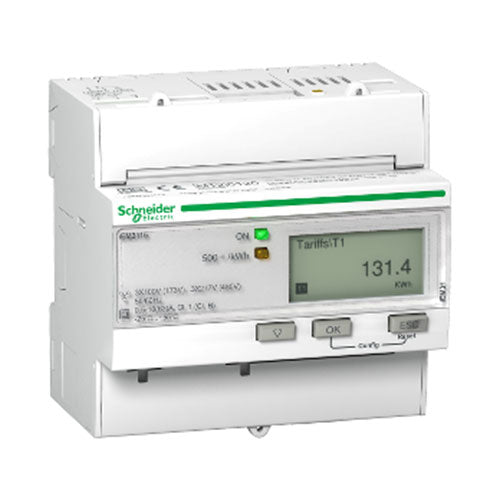 Schneider Electric Acti 9 iEM3115 Rail Mount Energy Meter 63A MID Multi-Tarif