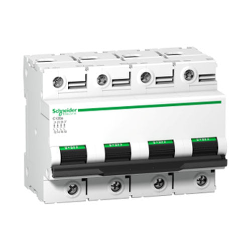 Schneider Acti 9 C120a DIN Mini Circuit Breaker C-Curve 4P