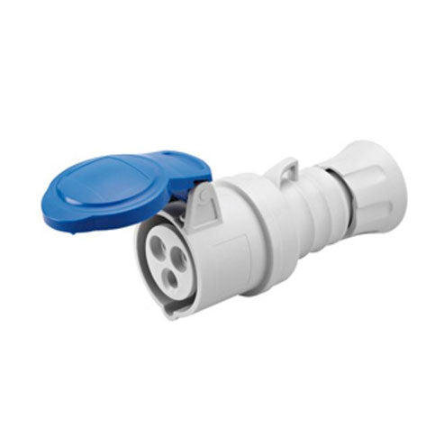 Gewiss Straight Connector IP44 2P+E 230V 16A 6H