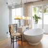 Ambiente Luce Copenhagen Linear 12/13 Light Pendant with Candle Shades - Mahogany