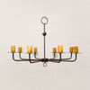 Ambiente Luce Grand Manhattan 8 Arm Chandelier with Candle Shades - Black