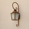 Ambiente Luce L'Avignon Standard French Curl Wall Lantern - Mahogany Gloss