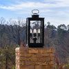 Ambiente Luce Safari Pillar Mounted Lantern - Black