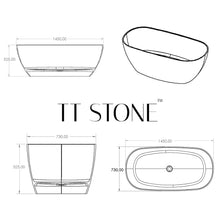 Load image into Gallery viewer, Two Tone Stone Amor Freestanding Bath

