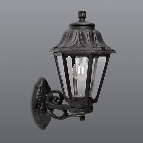 Spazio Anna/Bisso Resin Lantern 60W Wall Light - Black