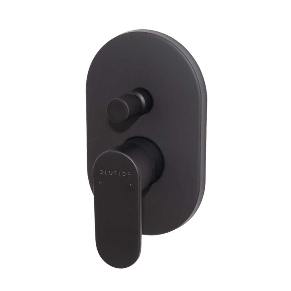 BluTide Bay Concealed Diverter Shower Mixer - Black