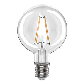 PioLED E27 G95 LED Pear Filament Dimmable Globe 6W 600lm