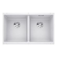 Load image into Gallery viewer, BLANCO SubLine 350/350-U Silgranit Double Bowl Undermount Sink - White
