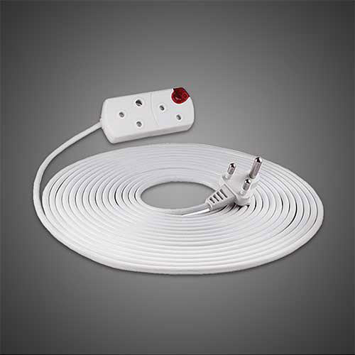 Crabtree Domestic Extension Cord White 2 RSA 16A - 20m