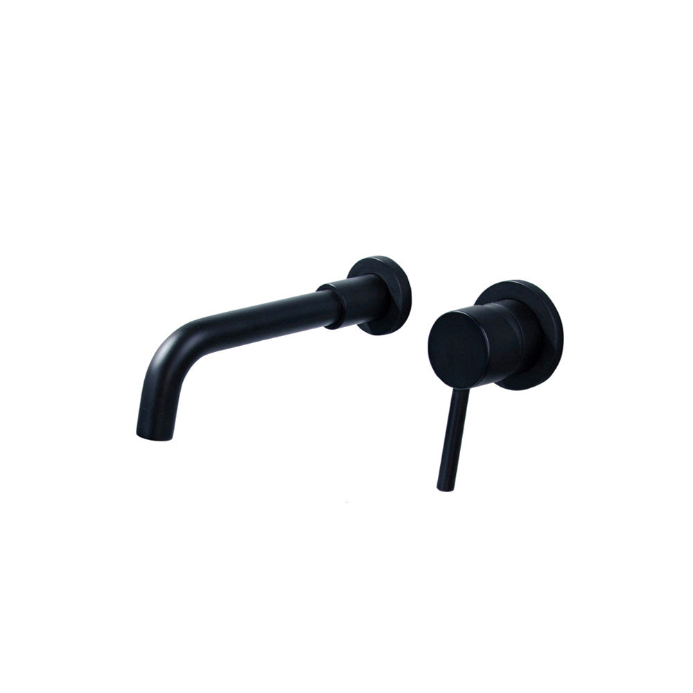 Trendy Taps Sombre Wall Mounted Basin Spout and Mixer - Black
