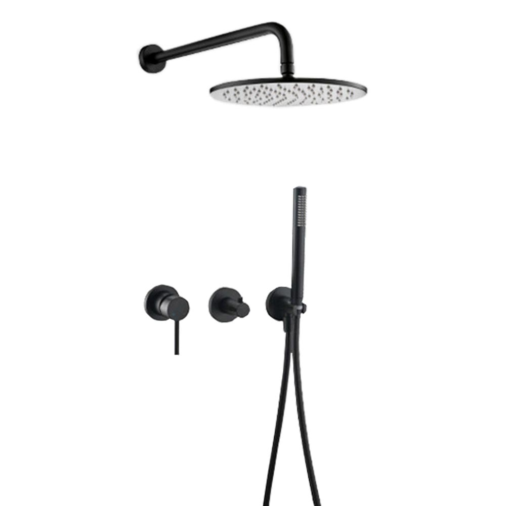Trendy Taps Concealed Shower Set with Hose Blackened Brass