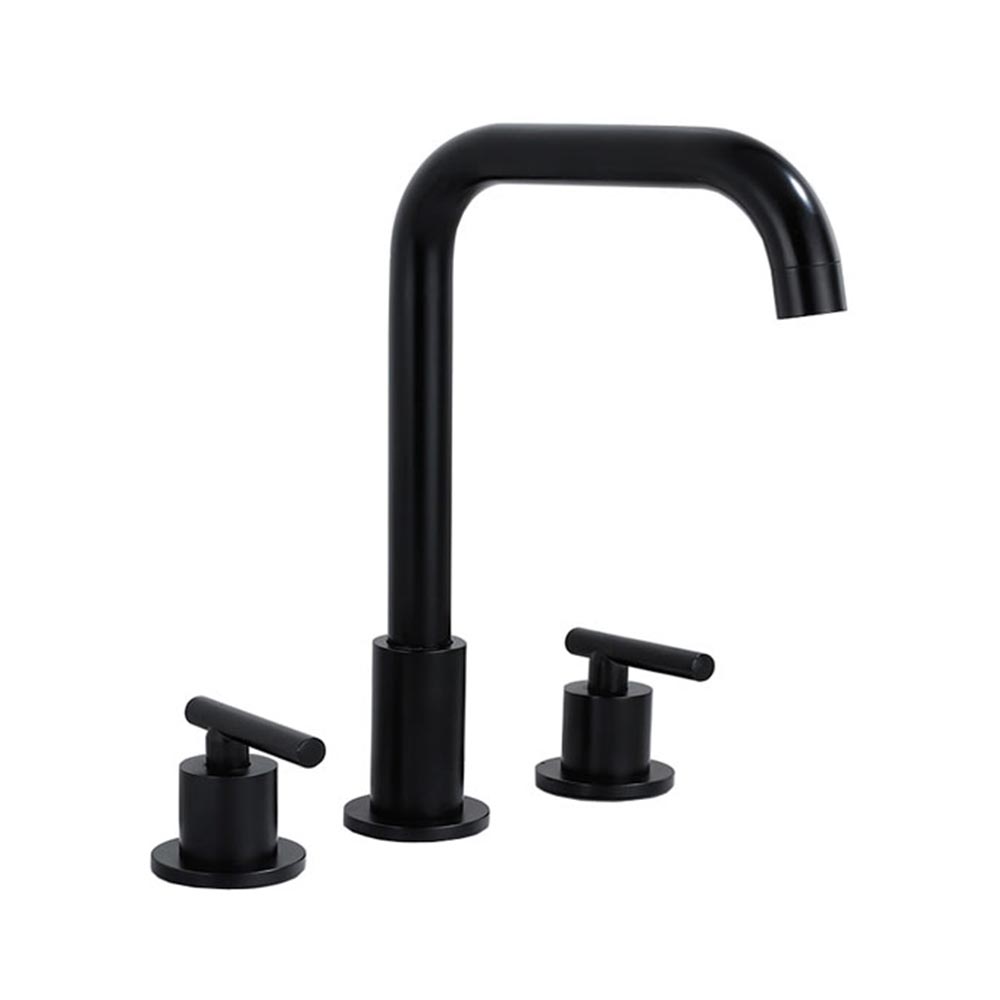 Trendy Taps Deck Mounted Slim Handle Mixer Blackened Brass