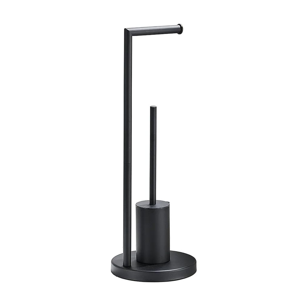 Trendy Taps Sombre Toilet Brush & Roll Holder - Blackened Brass