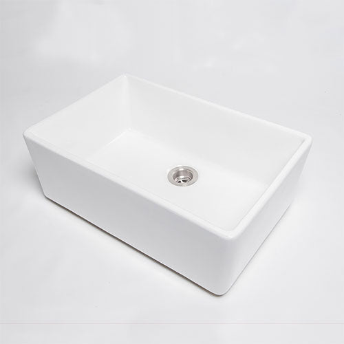 RossCo Single Bowl Counter Top Butler Sink - Poreclain