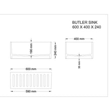 Load image into Gallery viewer, Crystallite Stone 600 Butler Sink
