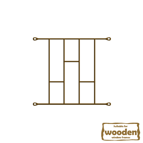 Xpanda Brick Burglar Bars 450x530mm - Matt Bronze