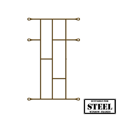 Xpanda Brick Burglar Bars 700x460mm - Matt Bronze