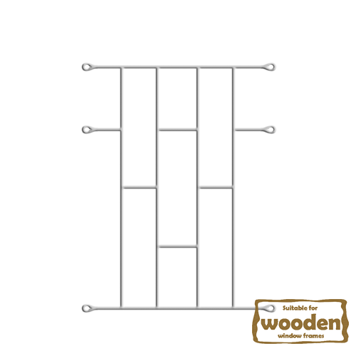 Xpanda Brick Burglar Bars 700x530mm - White