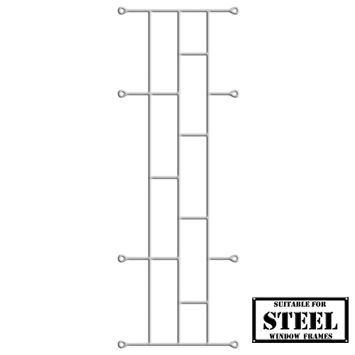 Xpanda Brick Burglar Guard - 460mm x 1270mm White