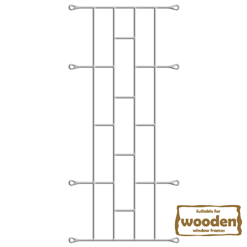 Xpanda Brick Burglar Guard - 530mm x 1270mm White