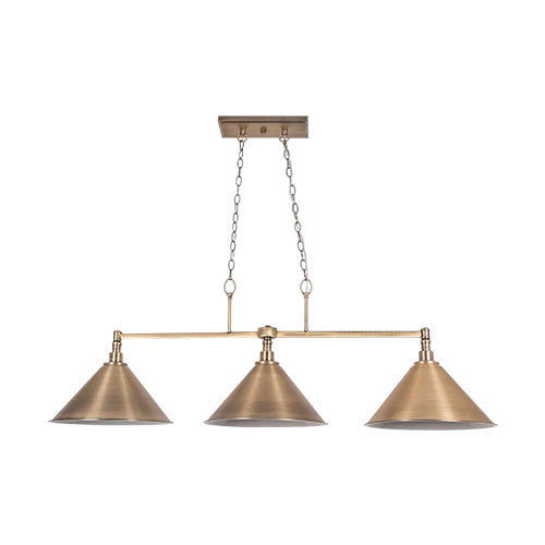 Bright Star Antique Brass Pendant with 3 Lights