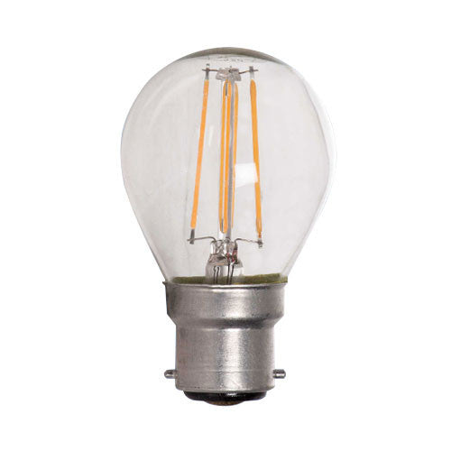 Bright Star LED Filament Golf Ball Bulb B22 4W 360lm 2700K