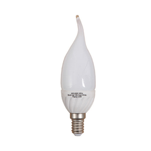 LED Flame Bulb E14 4.5W 360lm Cool White