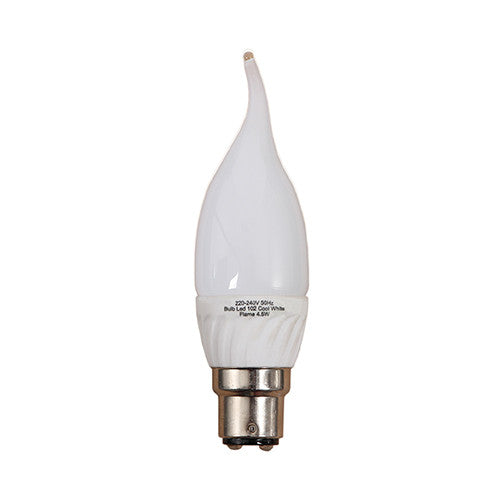 Bright Star LED Flame Bulb B22 5W 360lm 4000K - Frosted