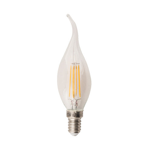 LED Filament Flame Bulb E14 4W 400lm Warm White