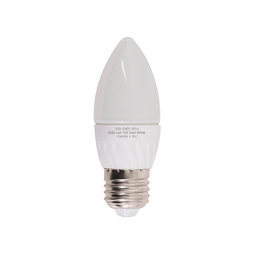 Bright Star LED Candle Bulb E27 5W 400lm 4000K - Frosted