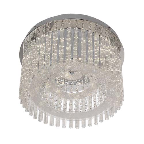 Bright Star Wave Stainless Steel LED Ceiling Fitting