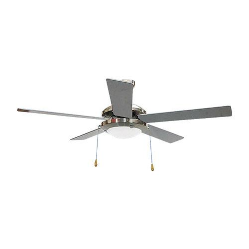 5 Blade Ceiling Fan with Lights 1320mm - Satin Chrome