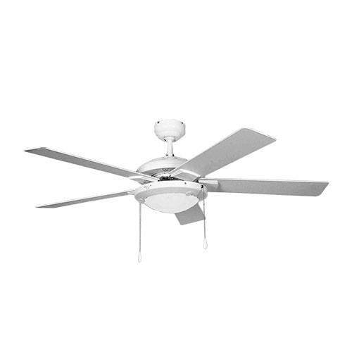 5 Blade Ceiling Fan with Lights 1320mm - White